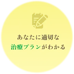 あなたに最適な 治療プランがわかる
