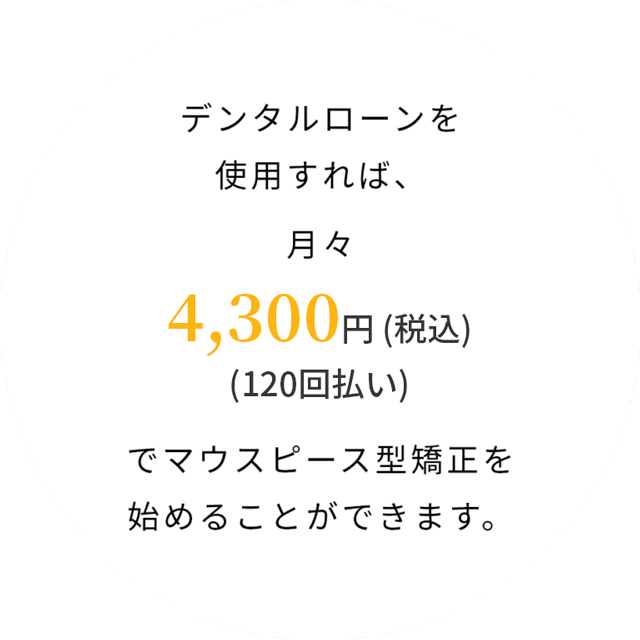 4,300円(税込)(120回払い)